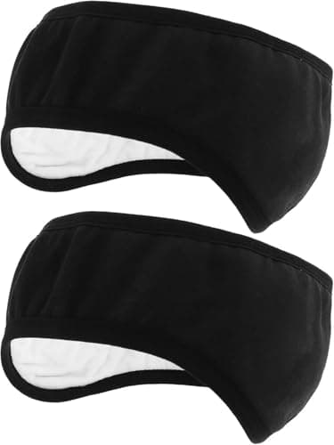 Ear Muffs for Sleeping Noise Cancelling Adjustable 2 Pieces Black with Contact Closure Soundproof Headband Comfortable and Hearing Protectors for Study Travel and Rest Sleep Earmuffs with Cancellation