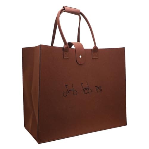 Fawfose Folding Bike Bag, Nonwoven Lightweight Box/Cover for 16 Inch Bike, Ideal for Commuters and Travel (Dark Brown) — view 4