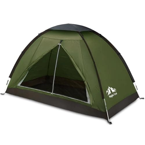 Night Cat 1 Person Tent Waterproof: Lightweight 1 Man Backpacking Tent Easy Set Up Single Layer for Hiking Camping