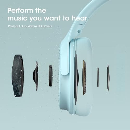 DOQAUS Bluetooth Headphones over Ear, Headphones Wireless with 3 EQ Mode — view 5
