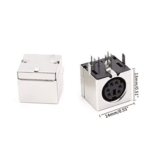 YIGZYCN 10pcs Mini 6-pin Din Socket Connectors PS-2 Female Plug PCB Solder Connector PC Adapter Converter — view 4