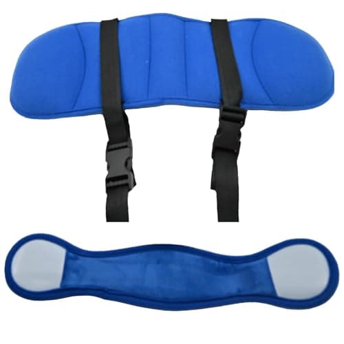 Peixiong Kids Car Seat Head Support, Adjustable Toddler Headrest Support Band Head Strap Child Car Safety Sleeping Pillow Neck Relief Pillow Soft Carseat Straps Cover for Plane (Blue) — view 3