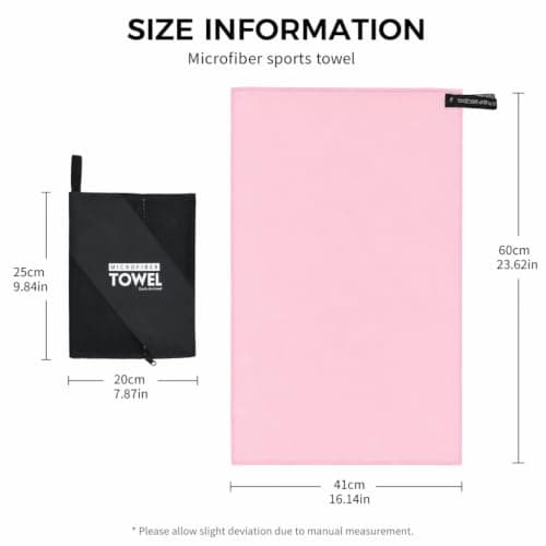 Kemay Premium Microfibre Towel - Quick Dry, Super Absorbent & Lightweight - Compact Travel Towel for Gym, Beach, Yoga, Swimming & Camping - Fast Drying Microfiber Bath & Hand Towels — view 2