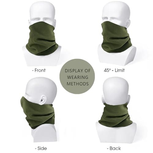 SKHAOVS 4 Pcs Winter Fleece Neck Warmer Gaiter Thick Thermal, Snoods for Men Women, Winter Neck Warmer, Scarf Thicken Elastic Tube Neck Gaiter Face Scarf, Windproof Face Covering for Outdoor — view 3
