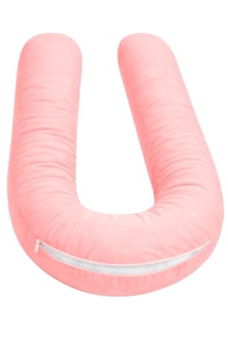 MIA U Shaped Pregnancy Pillow Case 100% Cotton Nursing Maternity Body Bolster Support Cover Zip Closure 9Feet (275cm) — view 4