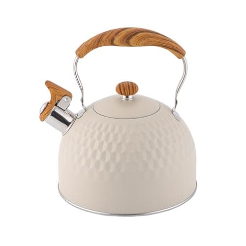 For Hob | Boutors with Whistle for Cooker Trains | 2.5 L Stainless Steel Pot Still Boiling Water Travel Camping Apartment Restaurant