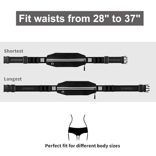 Slim Running Belt Race Number Belt Runners Pouch Triathlon Race Belt BIB Holder with 6 Energy Gel Loops for Workout, Jogging, Triathalon, Marathon, Running and Cycling, 04 Yellow, One Size — view 5