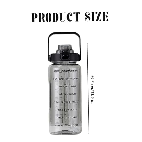 NASSMOSSE 2L Water Bottle, Large Capacity Sport Water Bottle with Scale & Handle, Leakproof PC Drinking Cups for Fitness, Camping, Hiking, Running and Travel — view 6