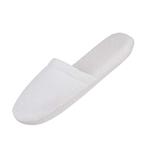 Non-Disposable Travel Slippers - Portable Sandals, Cotton Towelling for Spa, Hotel, Guest Room, Indoor, Business Trip, Flight - Anti-Skid Foldable Camping Footwear — view 3