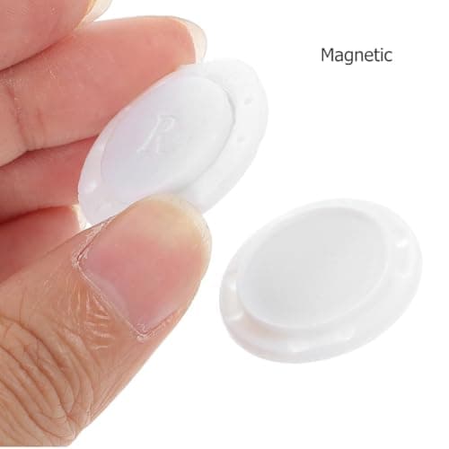 Magnetic Buttons,6 Pairs 26 mm Magnetic Press Studs for Sewing,Magnetic Closures for Clothing, Bags & Pockets. Large Snap Fasteners in Classic White for Easy and Strong Garment & Accessory Closures — view 4