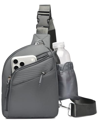 ibalulu Crossbody Bag for Women Men, Water-Repellent Nylon Anti-Theft Sling Bag Shoulder Bag Travel Purse with RFID Blocking & Two RFID Cards