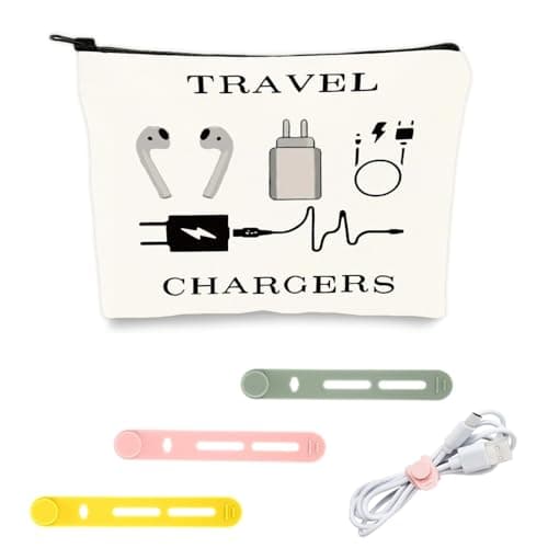 Deyixinup Funny Charging Cable Bag, Charging Stuff Travel Pouch