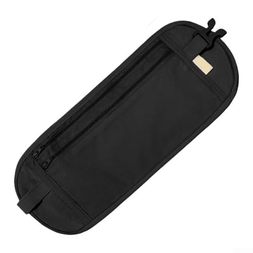 Security Bum Bag 34 x 13 cm Hidden Zip (Black)