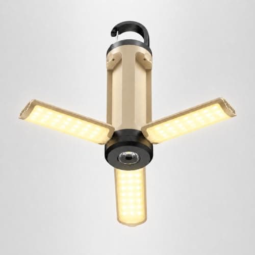 Beuaati Rechargeable Camping Lantern, 90° Foldable Light, 6 Modes, Torch