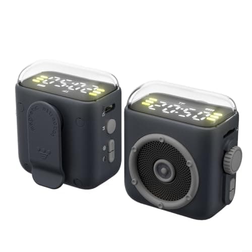 Retro for mini Speaker With Clock, Magnetic Portable Speaker, Clip — view 4