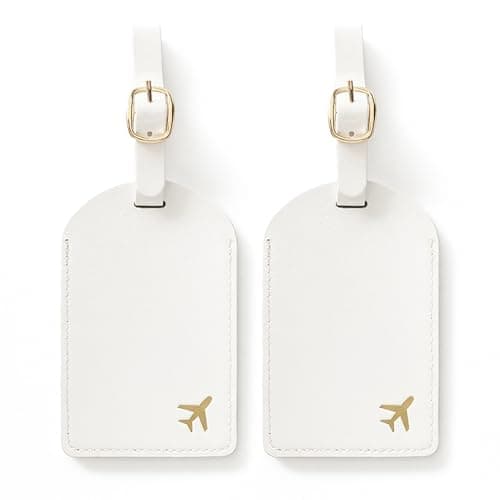 toTravelGear Luggage Tags for Suitcases, PU Leather Travel Tags for Luggage