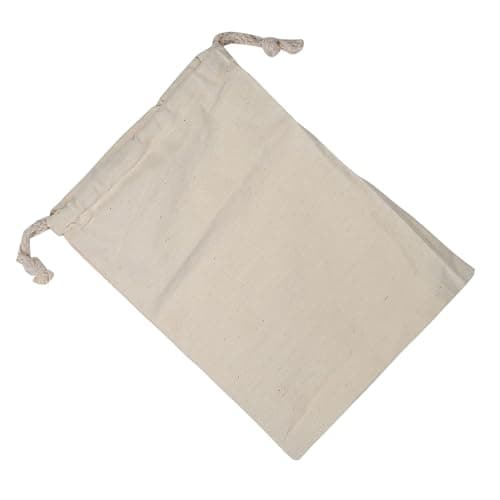 Rengue Small Canvas Laundry Bag, Laundry Bags Plain Cotton Washable Reusable Drawstring Storage Sack for Travel Sleeping Bag Linen Basket Liner Hamper Liner,10 * 12cm Small (30 * 40cm) — view 5