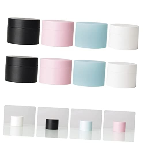 minkissy 8 Pack 30g Refillable Plastic Cosmetic Cream Jars, Leak-proof Lotion Containers for Body Lotion and Makeup Bags, Travel Size Jars for Business Trips — view 5