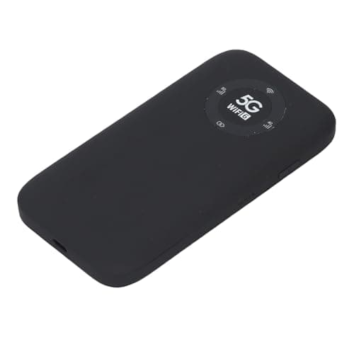 Omquot Portable WiFi Device with 5G Mobile Hotspot for On-the-Go Use, Suitable for 16 Devices with High Speed (Black)