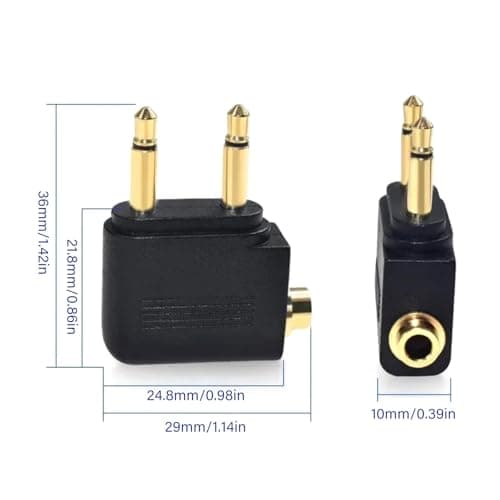 MUHVWM 3.5mm Aircraft Earphones Link with Dense Gold Veneered Bronze — view 3