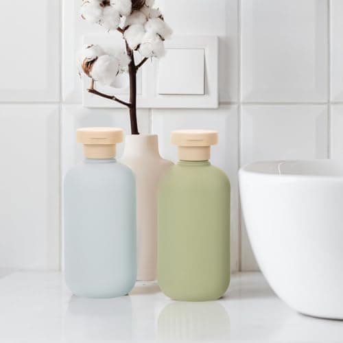 Didiseaon 2 Pack 300ml Flip Cap Travel Squeeze Bottles for Shampoo — view 2