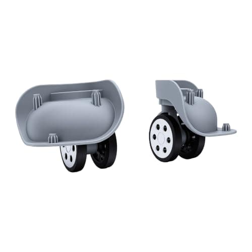 Naroote Suitcase Wheels Replacement 2pcs Silent Trunk Wheels for Luggage Repair Grey — view 5