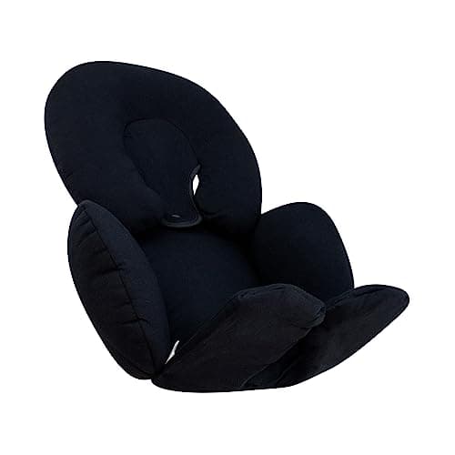 JYOKO Kids Universal Baby Reducer 2 Pieces Made Of Organic Cotton For Pram And Group 0 Car Seat Made In Barcelona – Head And Body Support – Black Series