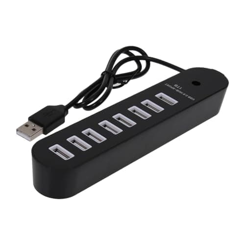 Dm-hb70 USB 2.0 Hub 8-port Black Plastic for Computer Phone