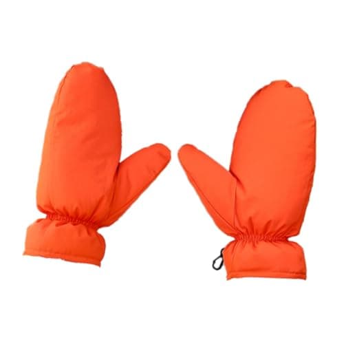 rockible Down Mittens Snow Mittens Soft Warm for Men Women Insulated Winter Gloves Ski Mittens for Biking Snowboarding Skiing Cycling, Orange — view 6
