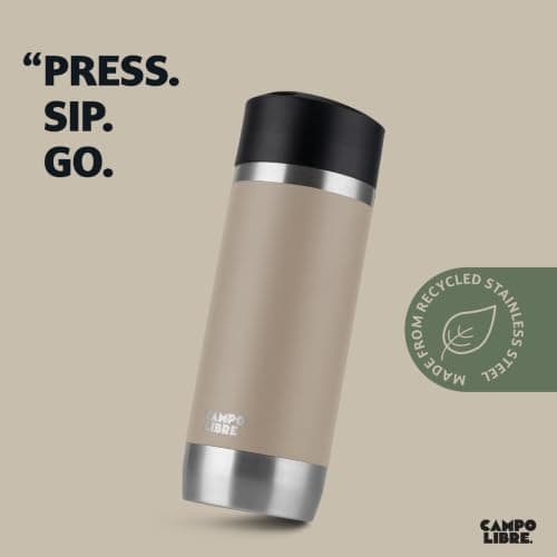 Campo Libre® Anto Travel Mug 350ml – Premium Insulated Coffee Cup to Go with One-Touch Leakproof Lid, Double-Wall Stainless Steel Coffee Mug, Keeps Drinks Hot for 6h — view 2