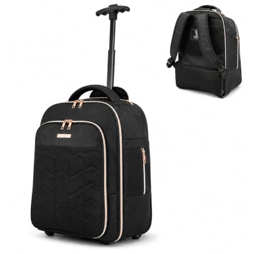 Bordlite 2-in-1 Backpack + Holdall on Wheels 50x38x25cm - 47L, Overhead Cabin Bag for British Airways, Jet2 & More – Travel Rucksack with Straps, Trolley Handle & Lightweight Holdall Design