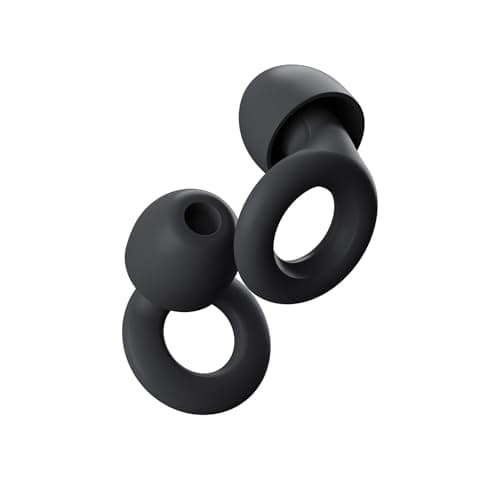 Sleep earplugs, Sleep Silicone earplugs, Reusable, deep Sleep earplugs, Ring earplugs, Travel, Concert, Study, Work, Super Soft and Comfortable Sleep earplugs XS/S/M/L (Graphite Black, One Size)