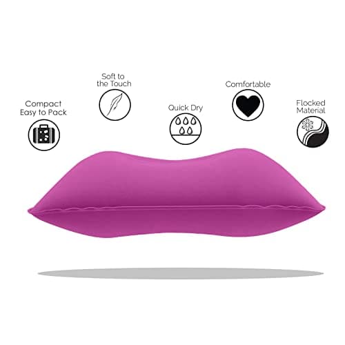 PCTC 3 PCS Ultralight Inflatable Camping Pillows, Travel Pillows, Beach Pillow, Blow Up Pillows for Sun Lounger,Beach,Hiking,Camping,Traveling,Napping,Desk Rest,Neck &Lumbar Support(Purple,Pink,Blue) — view 2
