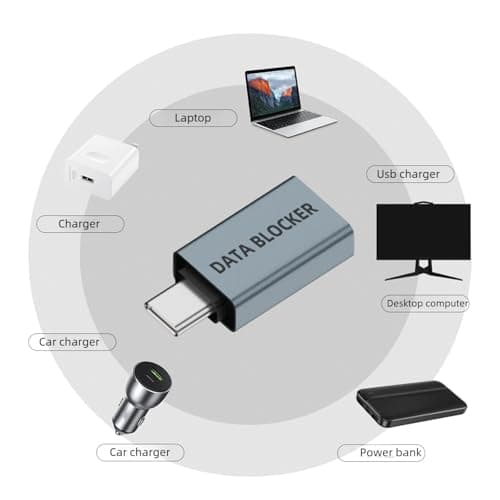 Secure Charging Adapter Data Transfer Lightweight Pocket Size for Public USB Port Devices Travel Essential Public Charging Device — view 2