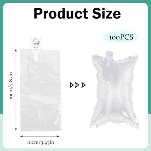 100 PCS Clear Packaging Air Bags 20x10cm Void Fill Packaging Filler — view 2
