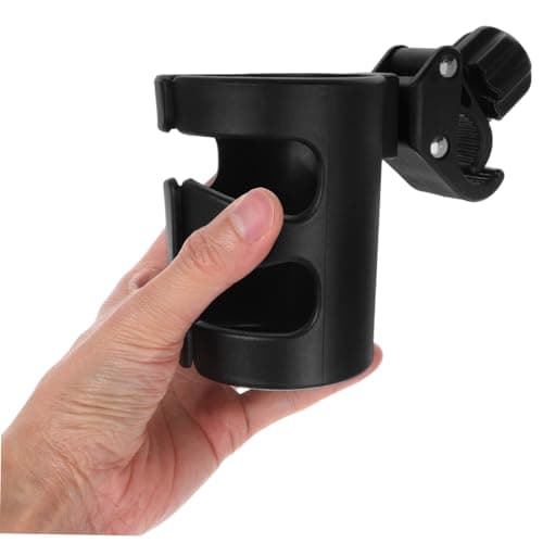 TOGEVAL Stroller Cup Holder for Pushchair Handlebar Mug Holder Drinks Rack Stroller Accessories Quick Release for Bikes and Travel — view 3