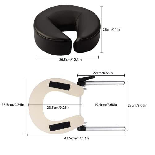 HOINCO Massage Headrest - Aluminum Adjustable U-Shaped Pillow. — view 3