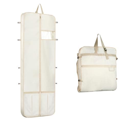 Univivi Wedding Dress Bag,72 Inch Dress Bags Covers,Beige
