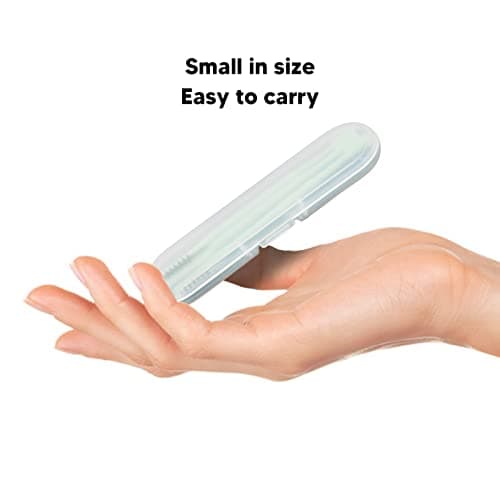 Double Head Nose Hair Trimmer, 360 Degrees Rotation Deep Cleansing Nose Hair Cutter Mint Green Safe Hygienic Travel Friendly ABS Stainless Steel 3pcs — view 3