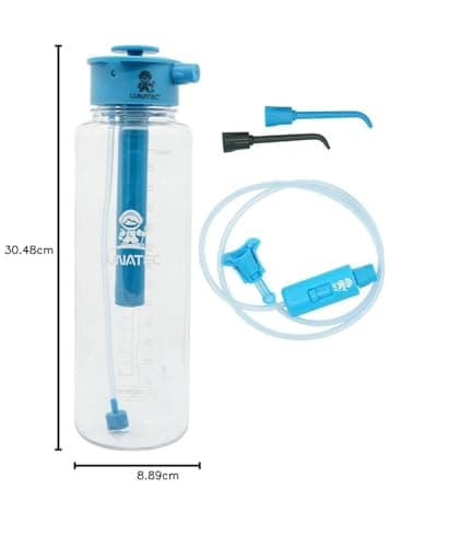 Lunatec® Mist, Shower and Hydration Spray Water Bottle Bundle. Includes BPA Free 1500ml Spray Bottle, Tube Extension, & Bidet and Water Flosser Precision Tips. — view 2