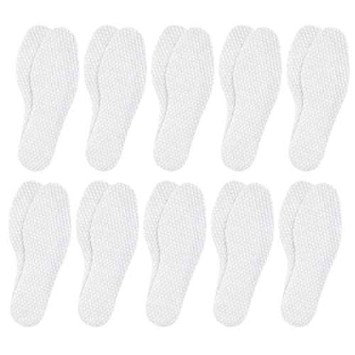 10 Pairs Disposable Thin Shoe Insoles with Sweat Absorption