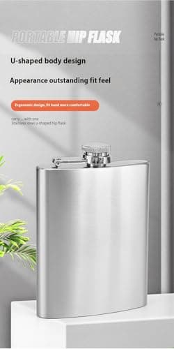 2 Pack 8oz & 10oz 304 Stainless Steel Hip Flask Set Leakproof with Funnels — view 3