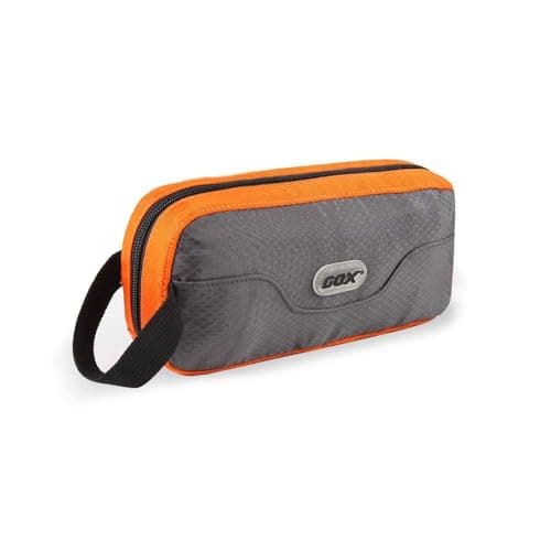 GOX Travel Toiletry Bag Dopp Kit Case for Men Multifunction Packing Organizer Pouch, Grey/Orange, 7.9x4.0x2.2 Inch (Pack of 1), Toiletry Bag for Travel