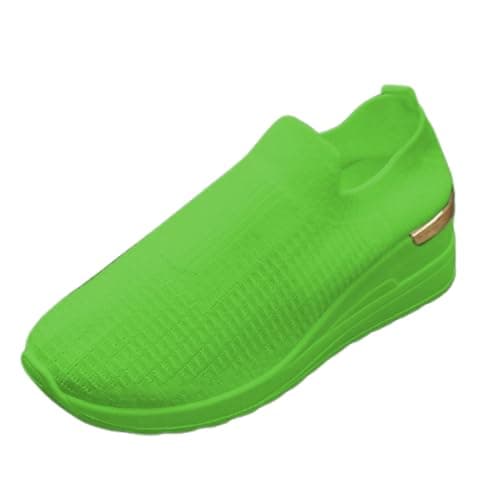 Black Trainers Womens Chunky Trainers for Women Casual Breathable Knit Platform Sneakers for Walking Outdoor Travel Daily Wear Non Slip Sole Sneakers Running Shoes — view 2