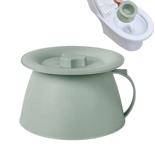 Chamber Pot - Portable Potty for Adults, Elderly & Kids | Bedside Commode Urinal with Lid | Easy to Clean Toilet Pot for Camping, Travel, & Use | Portable Urinary