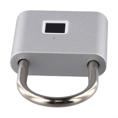 Biometric Padlock Stainless Steel Shackle 4mm Thick — view 5