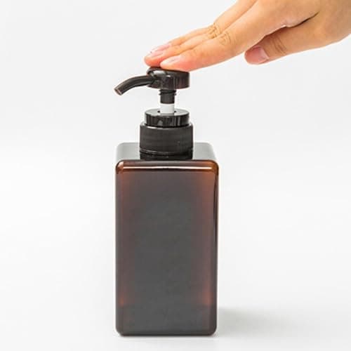 2pcs Pump Bottle Dispenser 450ml Plastic Lotion for Home Travel Brown — view 4