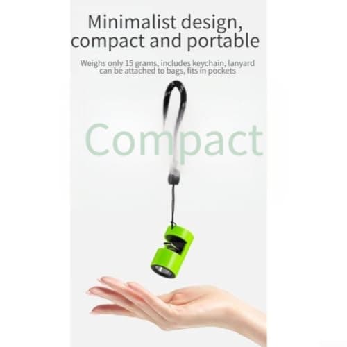 Compact Rechargeable for mini Torch Keychain Light High Intensity LED Pocket Flashlight for Outdoor Travel 15g(Yellow) — view 4