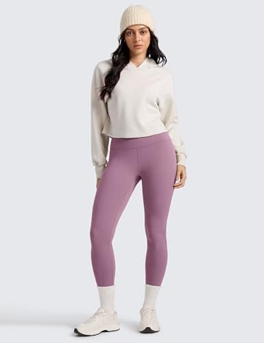 CRZ YOGA Matte Fleece Lined Leggings 25'' Light Lavender 10 — view 3