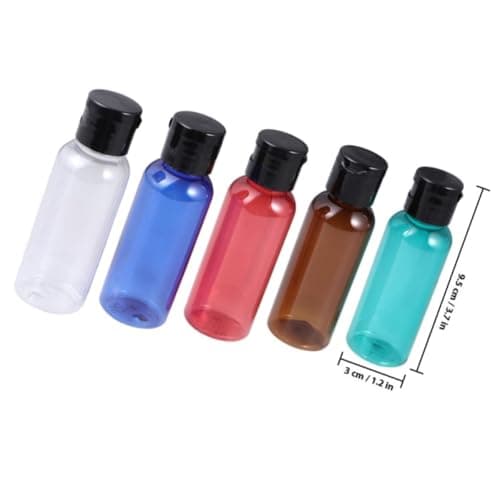 SUPVOX 12pcs Black Refillable Bottle 50ml Plastic Flip Cap Travel Container — view 2